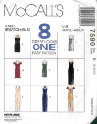7590 MCCALLS EASY 8 GREAT STRAPPY DRESSES LENGTHS PATTERN 14-18